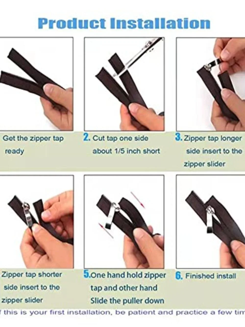 Bulk Zippers Tape 6 Yards #3 Nylon Coil Zippers by The Yard with 20pcs Zipper Sl